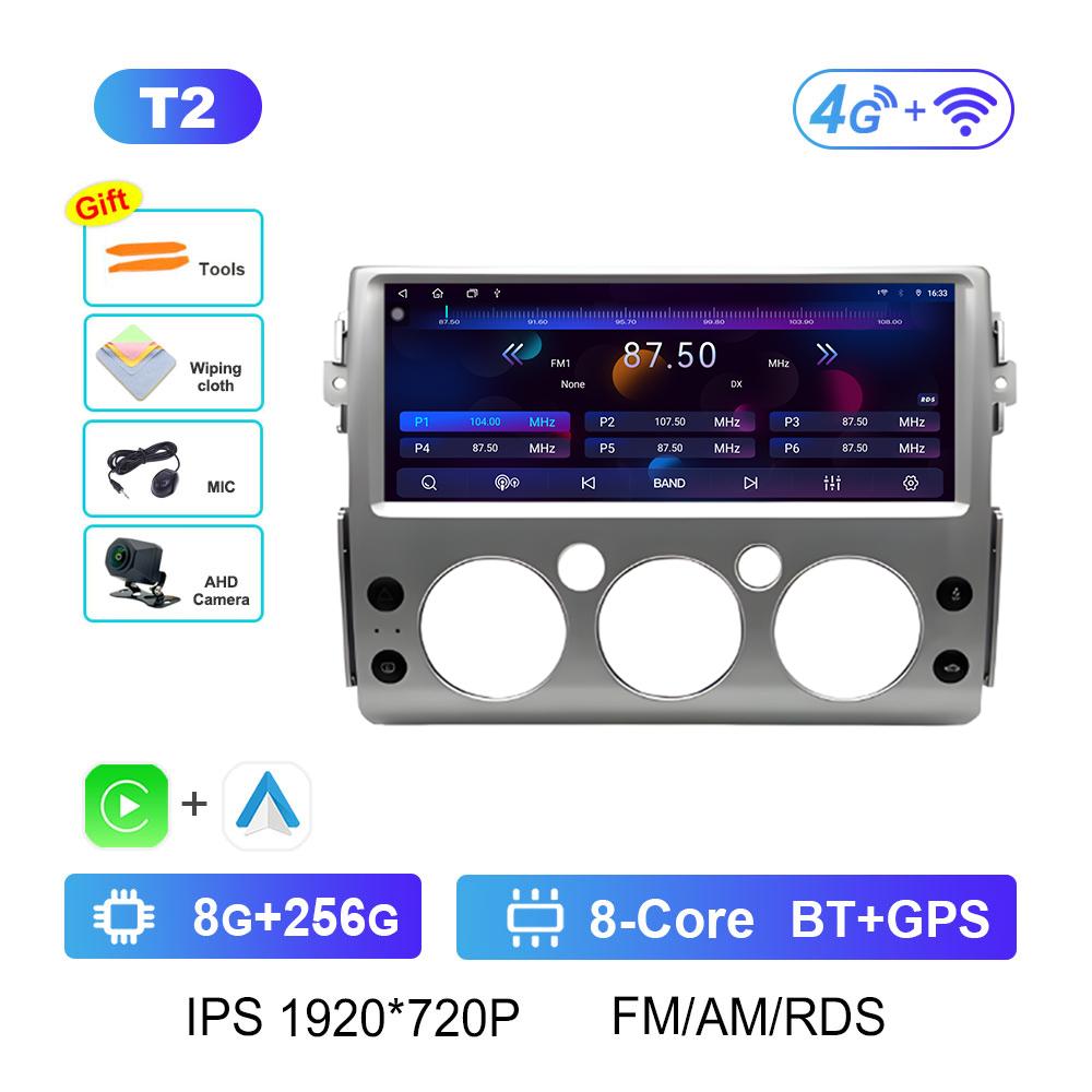 Wireless Carplay GPS Navigation for Toyota FJ Cruiser 2007 2008 2009 2010 2011 - 2013 Bluetooth Cooling Fan Autoradio Head Unit