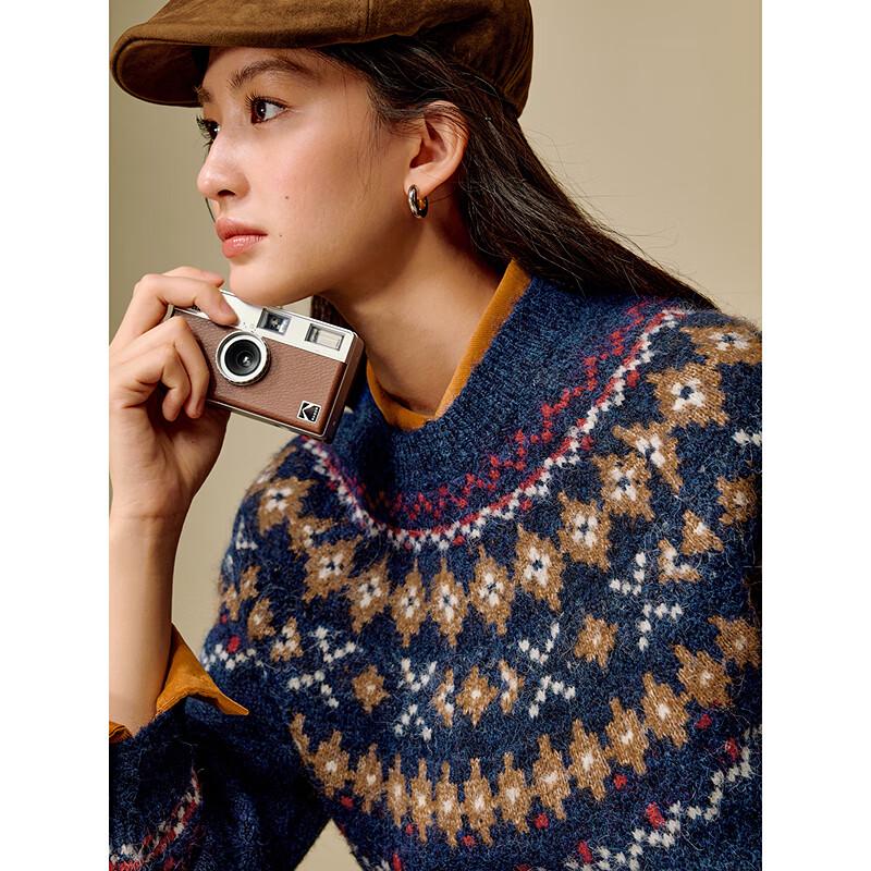 INMAN Women's Fair Isle Jacquard Wool Blend Knitwear