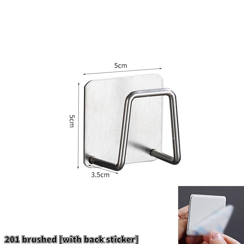 

Держатель для кухонных губок, самоклеящаяся полка для сушки губок для раковины, держатель для хранения из нержавеющей стали, крючок для аксессуаров для кухонной раковины 1Pcs Silver