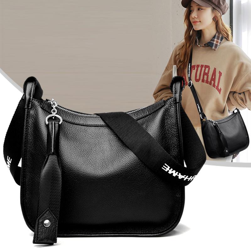 High QualityCow Leather Shoulder Crossbody Bag for Women  Large Capacity Genuine Leather Handbag Luxury Female Messenger Sac