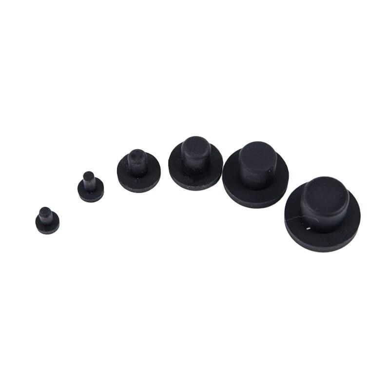 10Pcs Black Silicone Rubber Snap-on Hole Plug  3 3.5 5  8 to 12mm Blanking End Caps Seal Stopper