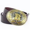 Western Cowboy Dual-Tone Belt: Custom 26-Letter Gold/Silver B Buckle On Cowhide