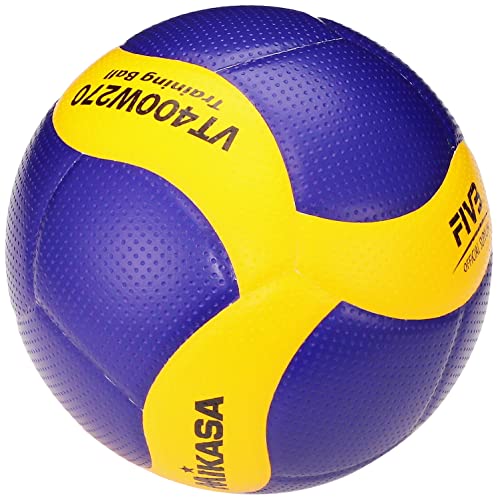 Mikasa Training Medicine Volleyball, Size 4, 270g (for general, university, high school, and junior high school students), Blue/Yellow, VT400W270, Rec
