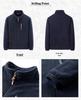 Men's Plus Size Windproof Fleece Jacket - Outdoor Sports Stand Collar Cardigan