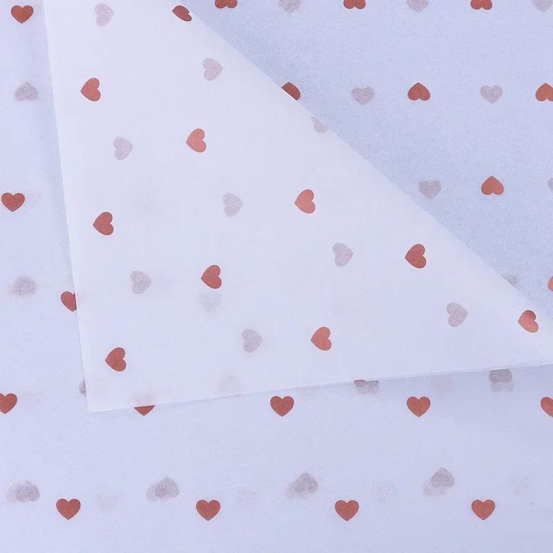 10 Sheets/lot 50*70 Cm Gift Wrapping Paper DIY Handmade Craft Star Love Dot Pattern Tissue Paper Floral Packaging Material