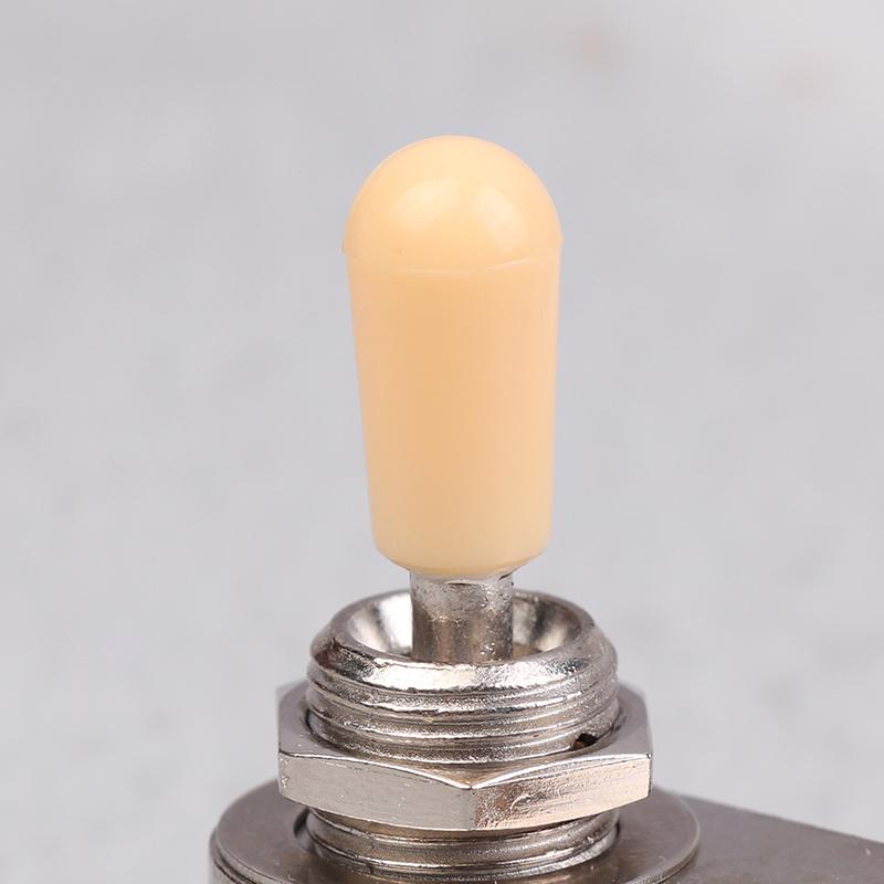 L-Type 3 Way Toggle Switch Right Angle L-Shaped Electric Guitar Pickup Selector Switch With Black/ Yellow/ White Plastic Cap