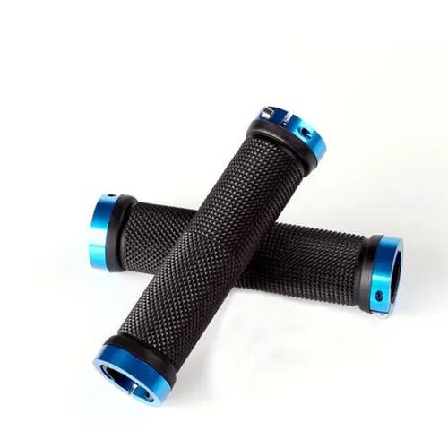 2PCS/Set Bicycle Rubber Grips Alloy Lock Bilateral Lock Handlebar Grips Anti Slip Cycling Handlebar Sleeve Bicycle Accessories