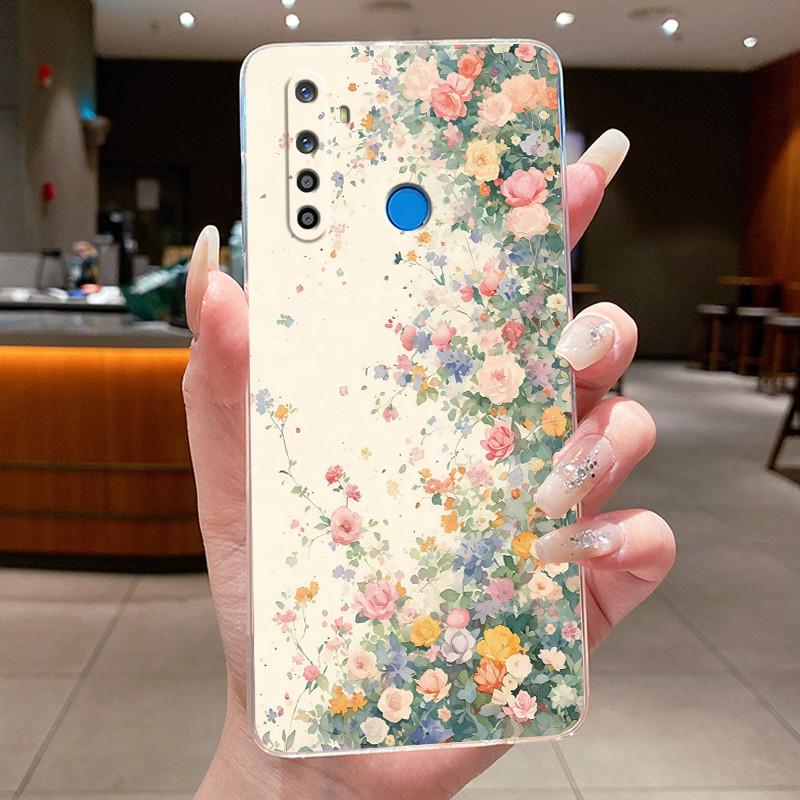 Case For Realme 5 5i 5s 5 Pro Capa Flower Butterfly Bow Phone Cases Realme5 5Pro 5i 5S Soft Silicone Transparent TPU Jelly Cover