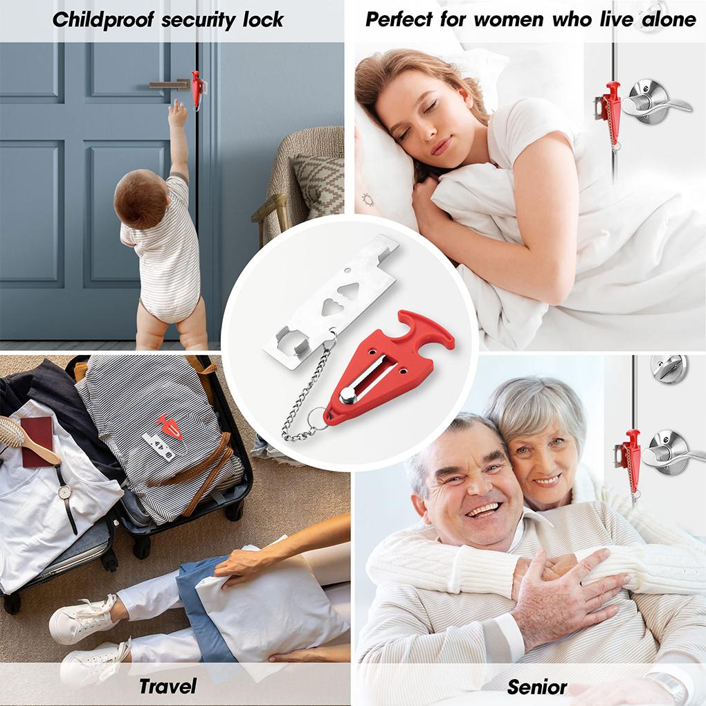 Security Door Lock Plastic Safety Locker Latch Locks Portable Household Dorm Bathroom Doors Stopper Supplies Gift