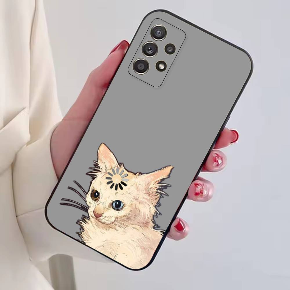 Cat Memes F-Funny Cute Phone Case For Samsung S25,S24,S21,S22,S23,S30,Ultra,S20,Plus,Fe,Soft Silicone Black Cover