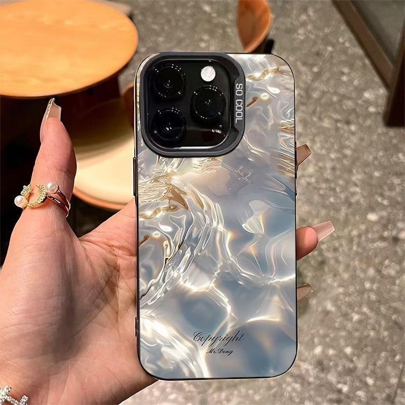 Blue and Gold Phantom Applicable To Apple 16 Promax New Phone Case IPhone 15 Pro Advanced Protector Case 14 Pro