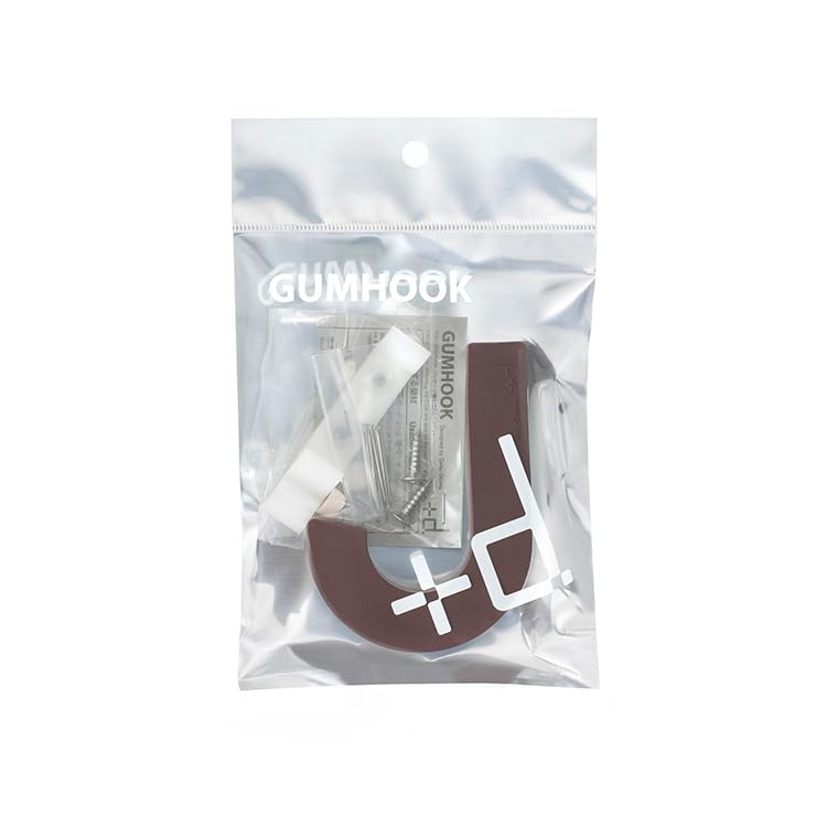 h concept +d Gum Hook Silicone Hook, Brown, D-211-BR, Non-marking silicone hook for children's rooms, holds approximately 2.2 lbs (1 kg).