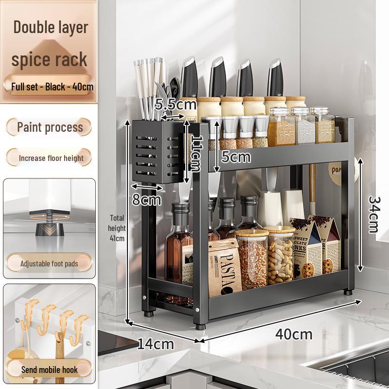 Kitchen Countertop Spice and Sauce Storage Rack