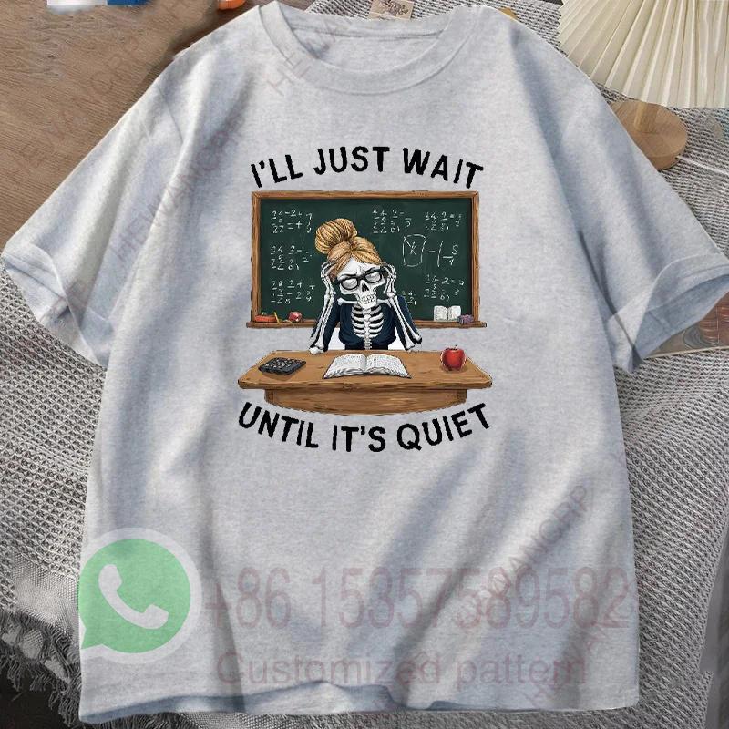 Teacher Skeleton T Shirt Humorous Classroom Summer Tracksuit Mens Round Neck Pullover Shortsleeved Tops Casual Sportswear