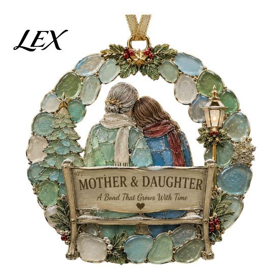 Holiday Atmosphere Decorations Sea Glass Family Ornament, Mother Daughter Sisters Acrylic Hanging Decoration, Home Is Festival Gift Ideas Where