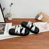 Yuanlitong square head thick-bottomed beach vacation casual slippers women sandals wear summer thick-bottomed heightening cool slippers women
