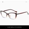 European & American Anti-Blue Light TR90 Retro Square Frame Glasses - Trendy Internet Celebrity Style.