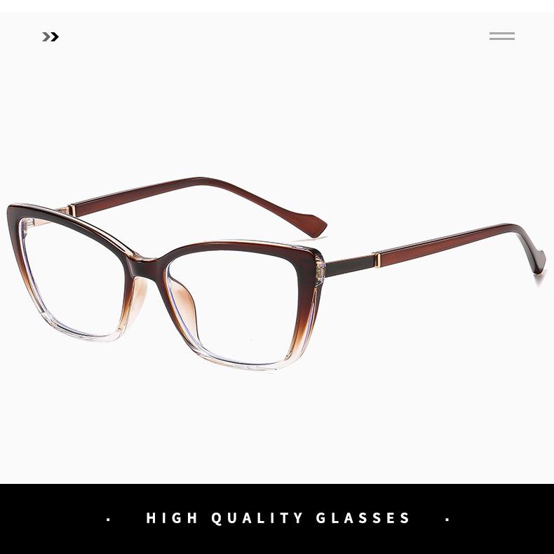 European & American Anti-Blue Light TR90 Retro Square Frame Glasses - Trendy Internet Celebrity Style.