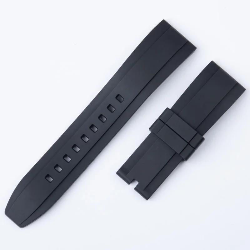 18/19/20/21/22/23/24mm Quick Release Fluororubber FKM Rubber Strap Smartwatch Men Women Wristband Universal Bracelet Accessories