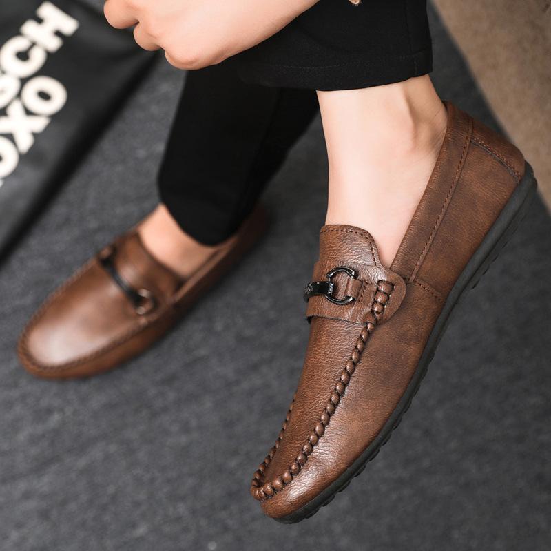 Summer Business Casual Shoes Men Fashion Men Shoes Black Leather Loafers Men Moccasins Slip On Men's Flats Male Driving Shoes