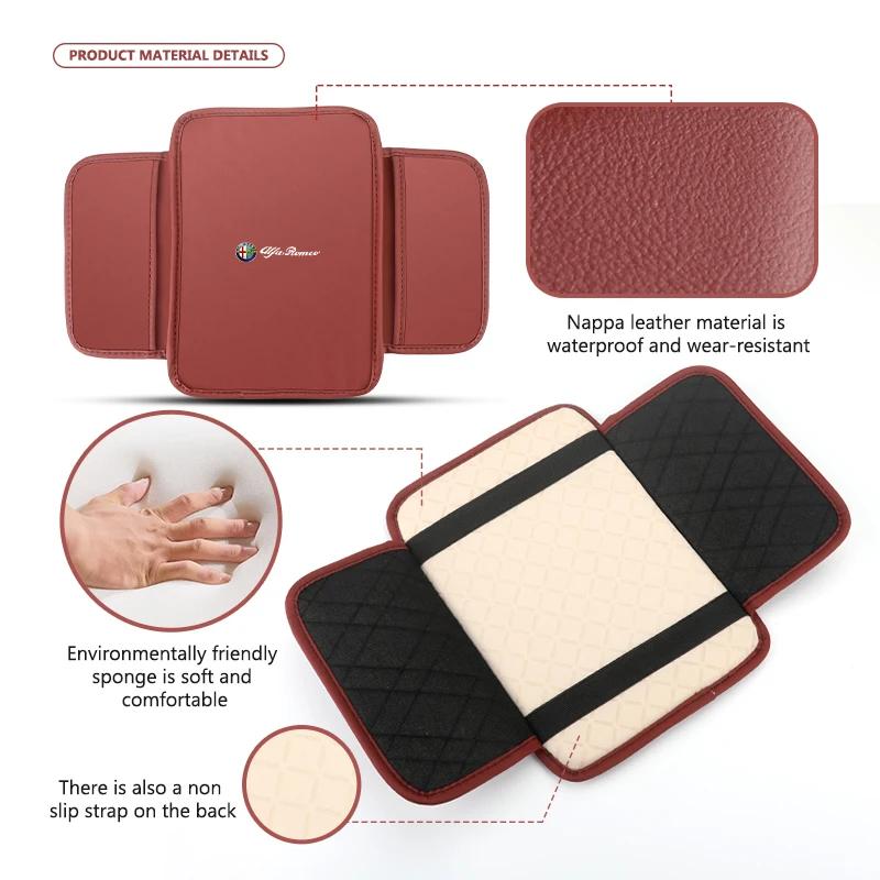 Car Centre Armrest Box Mat Cushion Storage Protector Pad For Alfa Romeo GT Stelvio F1 Brera Volante Tonale Gloria Disco zk3