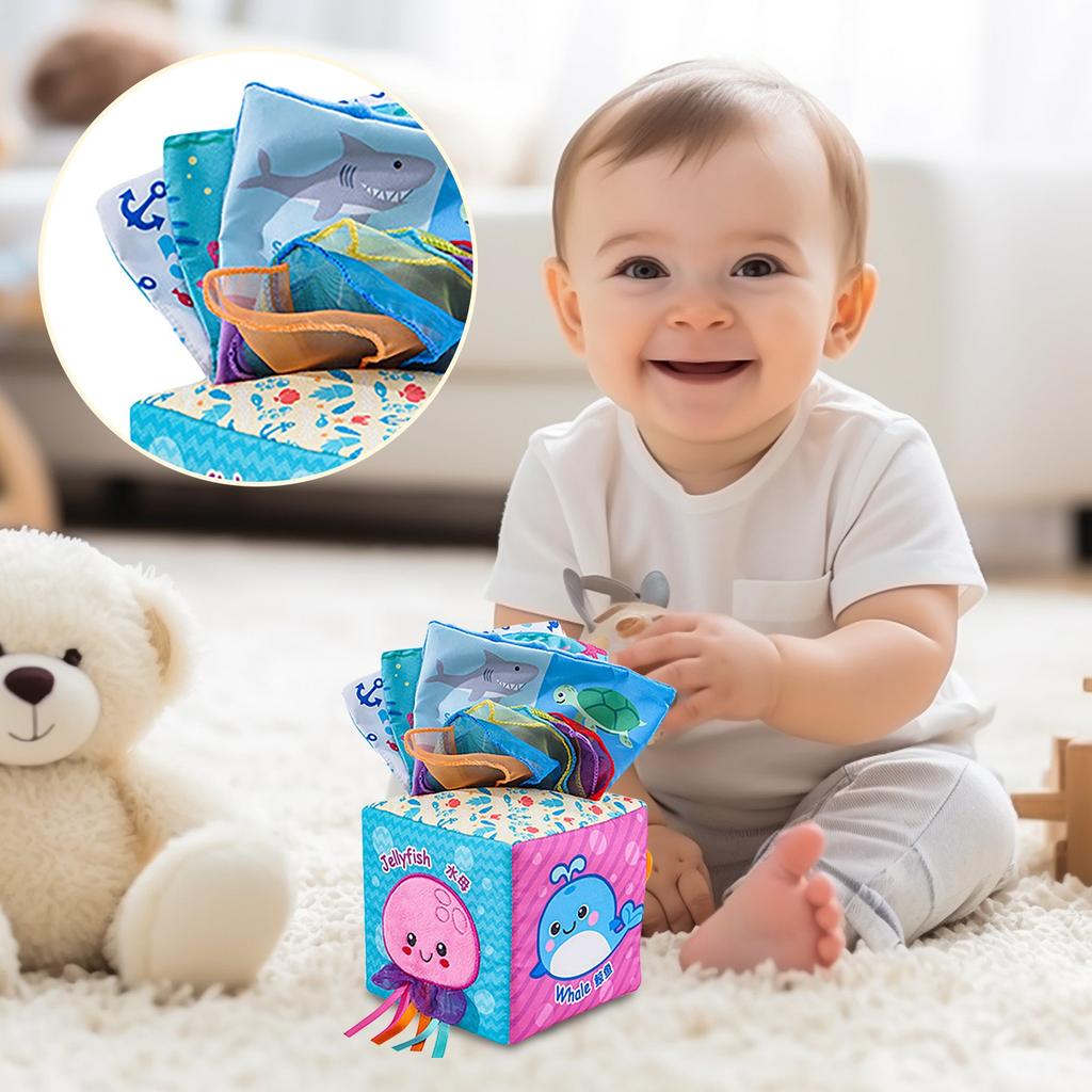 Игрушка в коробке с салфетками, 6-12 месяцев, детские игрушки, необходимые игрушки для детей постарше, подарок на крещение