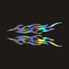 2Pcs Car Stickers Modified Flame Decals Scratches Motorcycle Bumper Hood Rearview Mirror Head Cover Sticker Car Styling Decor