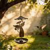 Hanging Bird Feeder Open with Tray Weather-Resistant for Yard, Patio