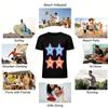Kids Cute Star Glasses Print T-shirts Boys Girls Casual Breathable Short Sleeve Tops Pure cotton T-shirt