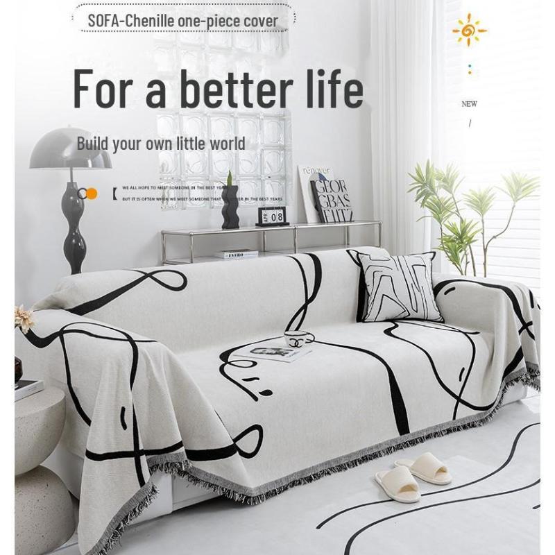 Chenille One-Piece Non-Slip Sofa Cover: Universal, Full Coverage, Year-Round Use