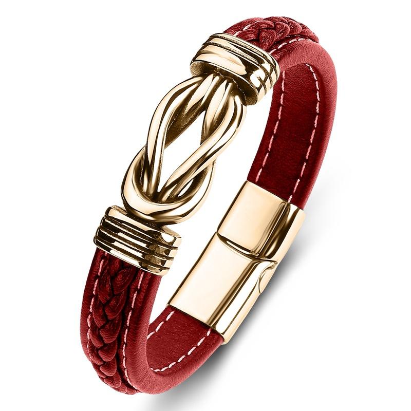 2026 Men's 8-character Gold Bracelet, European and American High-quality Jewelry