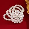 Temperament Small Fragrant Style Multi-Layer Imitation Pearl Flower Necklace Female French Beaded Collarbone Chain Choker