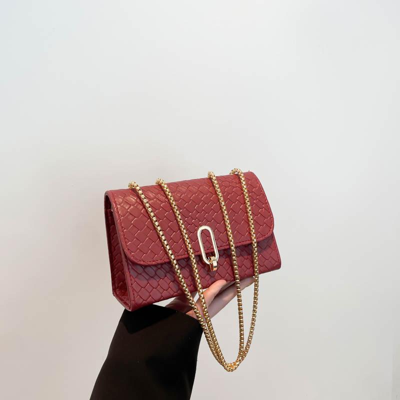High-value Bag Women's 2025 Spring New Fashion Chain Small Square Bag Solid Color Simple and Versatile Women's Bag