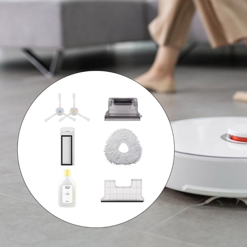 Vacuum Cleaner Cleanings Liquid Dust Box Mopes Pads Vacuum Cleaner Accessories Mopes Cloth Side Brushes for J1/J2/T10 Models