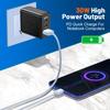 USB & Dual PD Type-C Multi-port Charger for US/EU/UK - 30W Travel Adapter