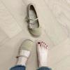 Soft-soled Mary Jane Small Leather Shoes Autumn French Beanie Shoes Ins Student Niche Flat-soled Evening Single Shoes