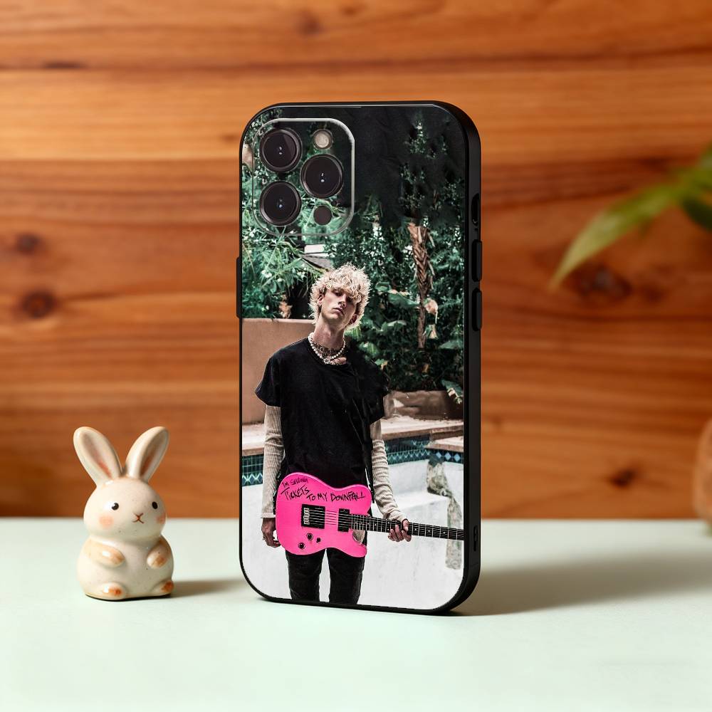 

M-Machine-GUN K-Kelly Singer Phone Case For iPhone17,16,15,14,13,12,Plus,Pro Max, 5G Others Soft Black Cover iPhone14ProMax