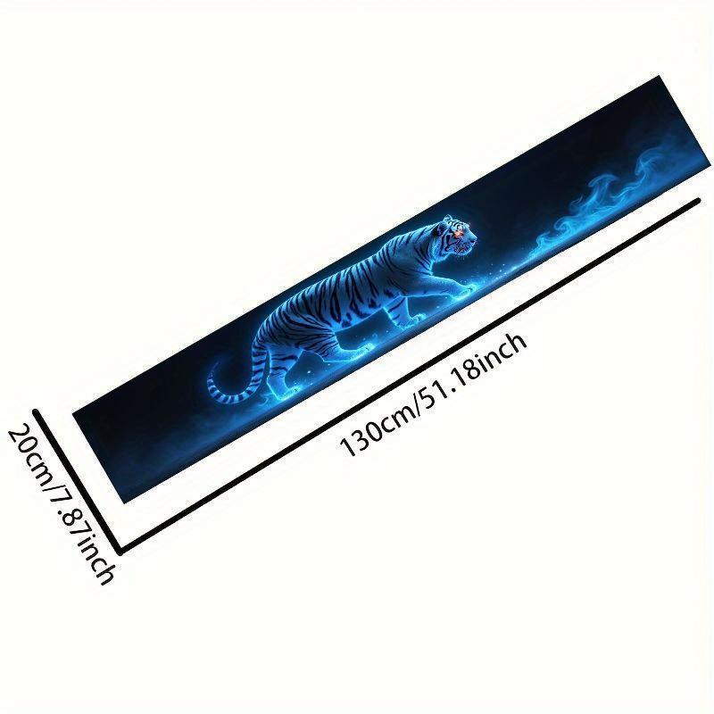 1PC Blue Flame Tiger Car Stickers for DIY Auto Front and Rear Windshield Truck Suv Waterproof Window Vinyl Decals Self-adhesive
