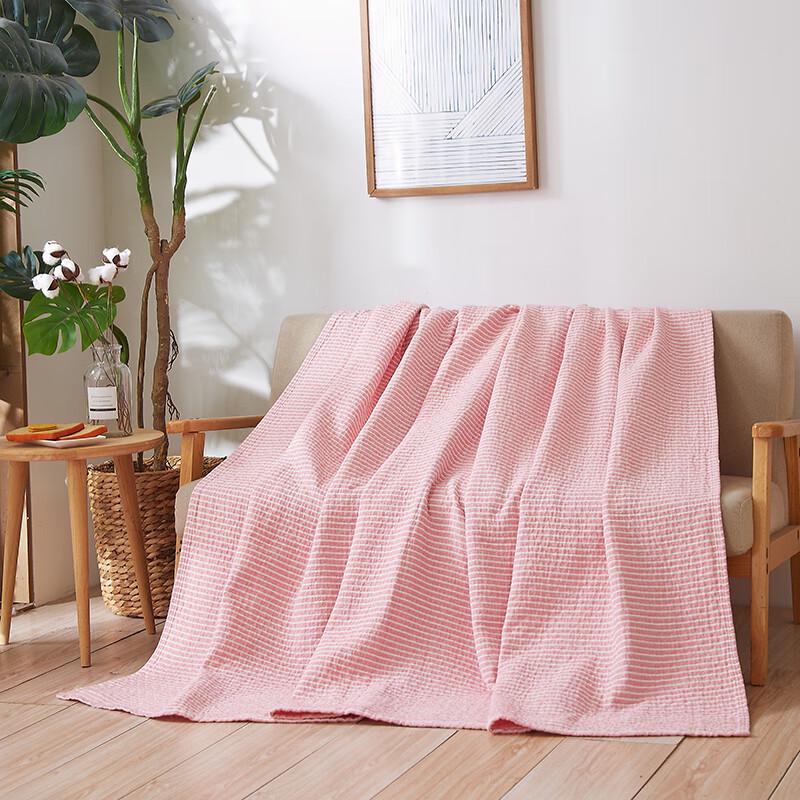 

Hengyuanxiang HYX013BZ Pink White Stripe Towel Quilt