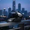 DOT Certified Modular | Aerodynamic, Flipup Full Face Helmet, for Daily Commuting Xl a Black Blade