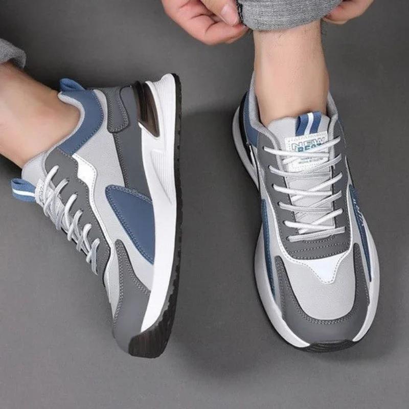 High Quality Men's Sneakers PU Leather Deodorant Soft Sole Men Casual Shoes New Comfortable Wear-resistant Man Vulcanized Shoes