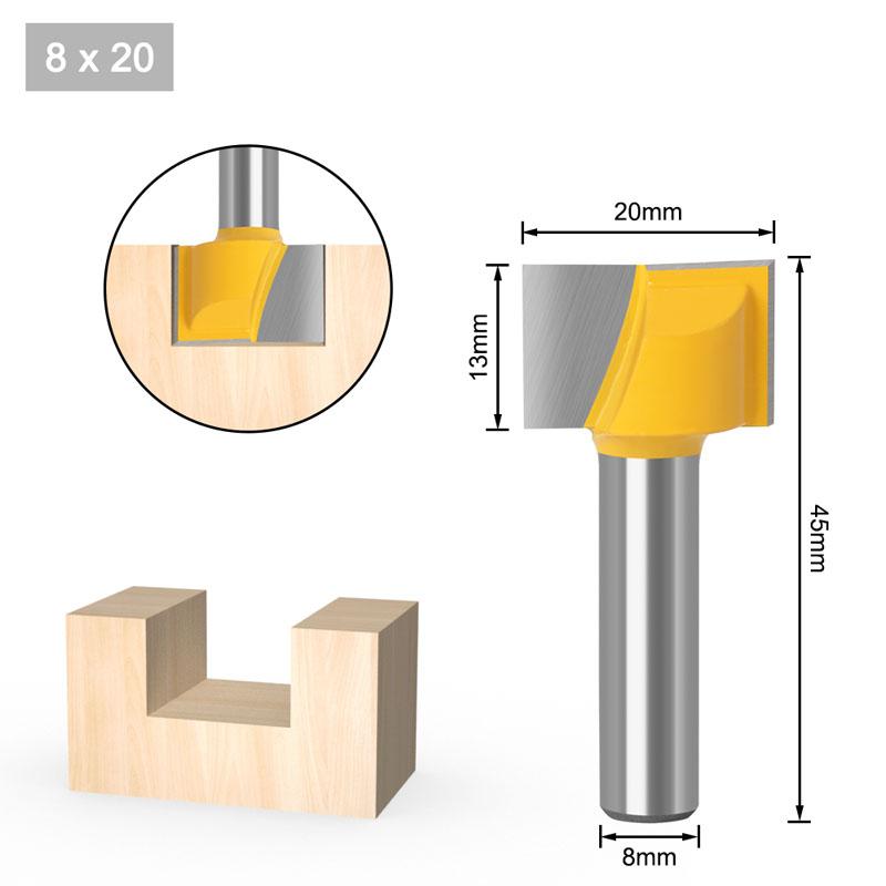 1ks 8mm čistící spodní gravírovací bit Tvrdokovový frézovací bit Dřevoobráběcí nástroje CNC frézovací fréza Stopková fréza na dřevo