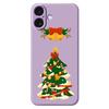 For iPhone 17 Case Christmas Tree Bow Pattern Printing Straight Edge TPU Phone Back Cover