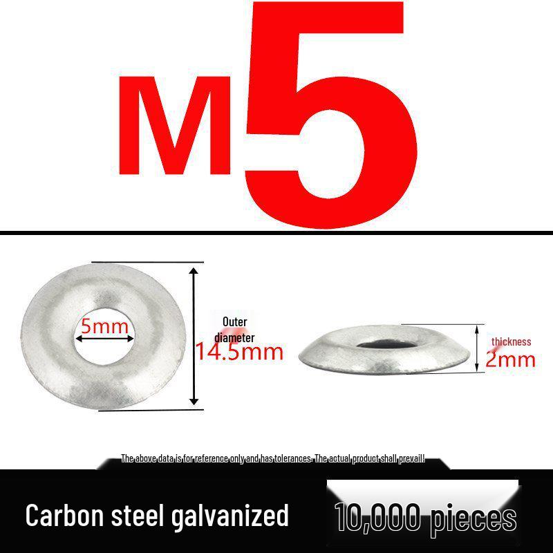M4 M5 M6 Galvanized Fish Eye Concave-Convex Bowl-Shaped Washer for Screws and Rivets