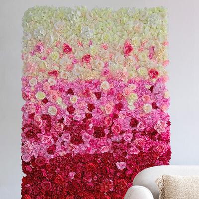 Simulation Flower Wall Wedding Simulation Flower Gradual Change Color Flower Row Flower Wall Carpet Background Arrangement Arch Flower Row