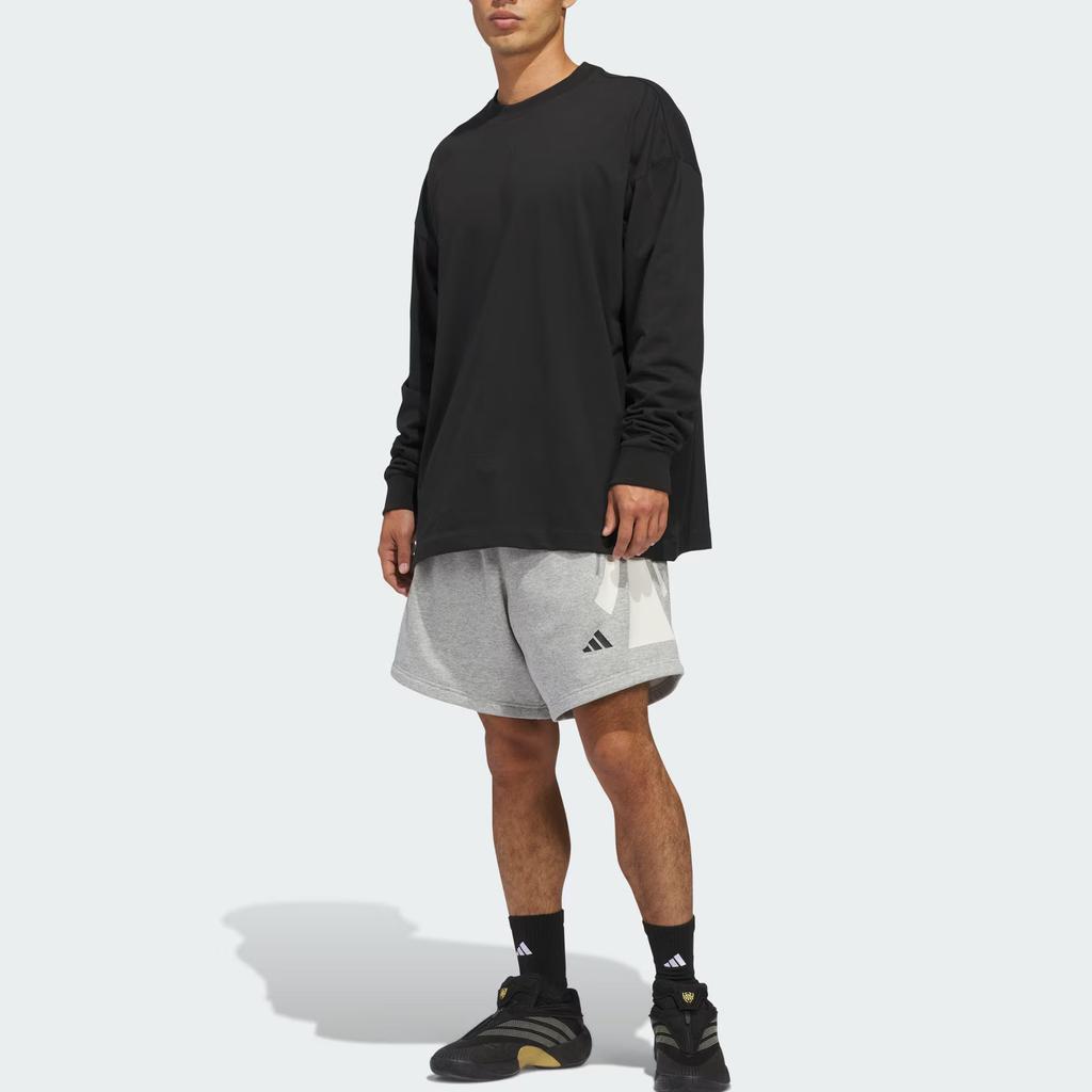 Adidas Basketball Loose Fit Pullover Sports Long Sleeve T-Shirt Unisex Tops KB7554