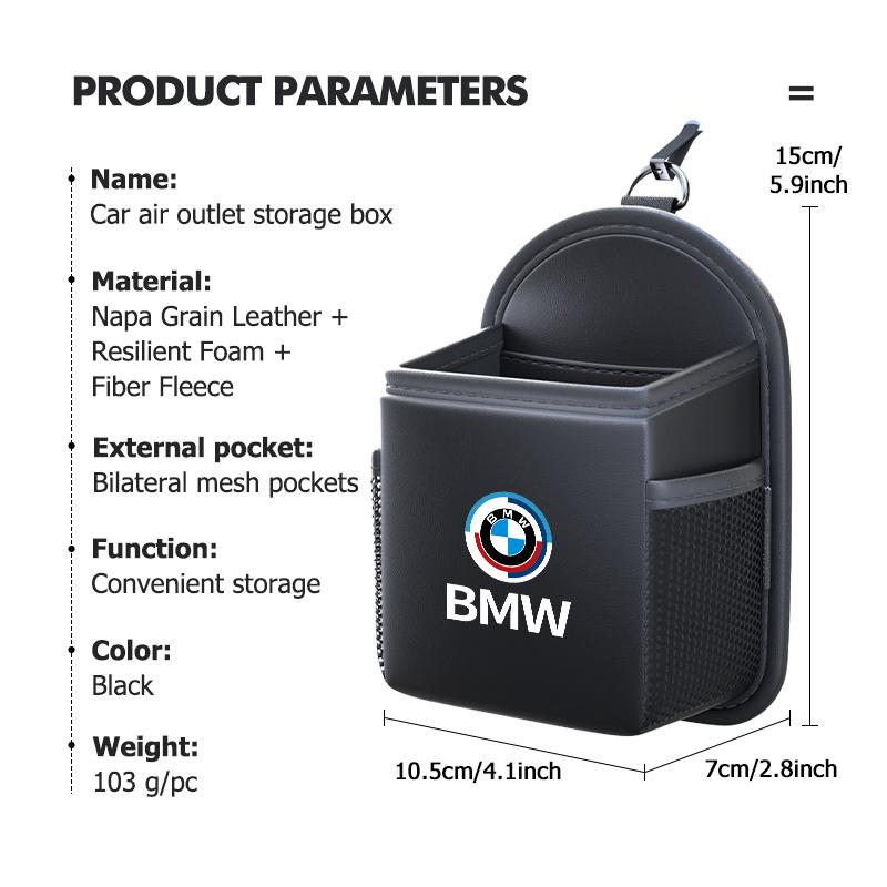 Car air outlet storage bag ID card bag double-layer storage bag For BMW G01 G02 F15 F16 G05 G06 G07 F07 G30 G32 F40 F44 F34