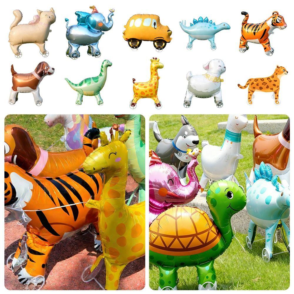 Animal Shape Foil Balloons Aluminum Film Animal Balloons Wheels Balloons Children Photo Props