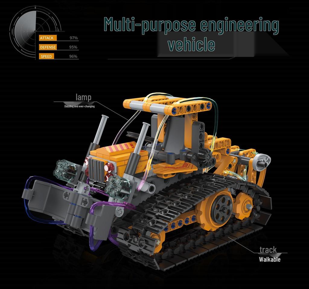 5-in-1 Remote Control Wall-E Robot Building Kit, Compatible with Lego, for Electric Science Education