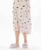 Narue Rib Knit Petal Cat Free Size Women's Cool-Touch Nightshirt, Beige,